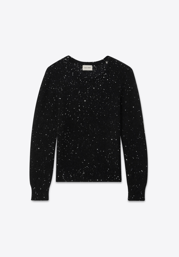 売れ筋商品|||エステール カットソー トップス レディース Night Sparkle Black llic Crew Neck Sweater Knit Black/llic Melissa Turtleneck Sweater | GUESS Factory