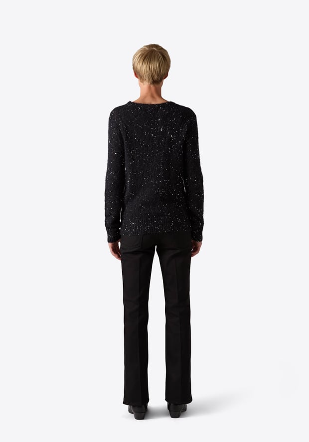 BLK DNM SWEATER 11 BLACK - BLACK PAILLETTES