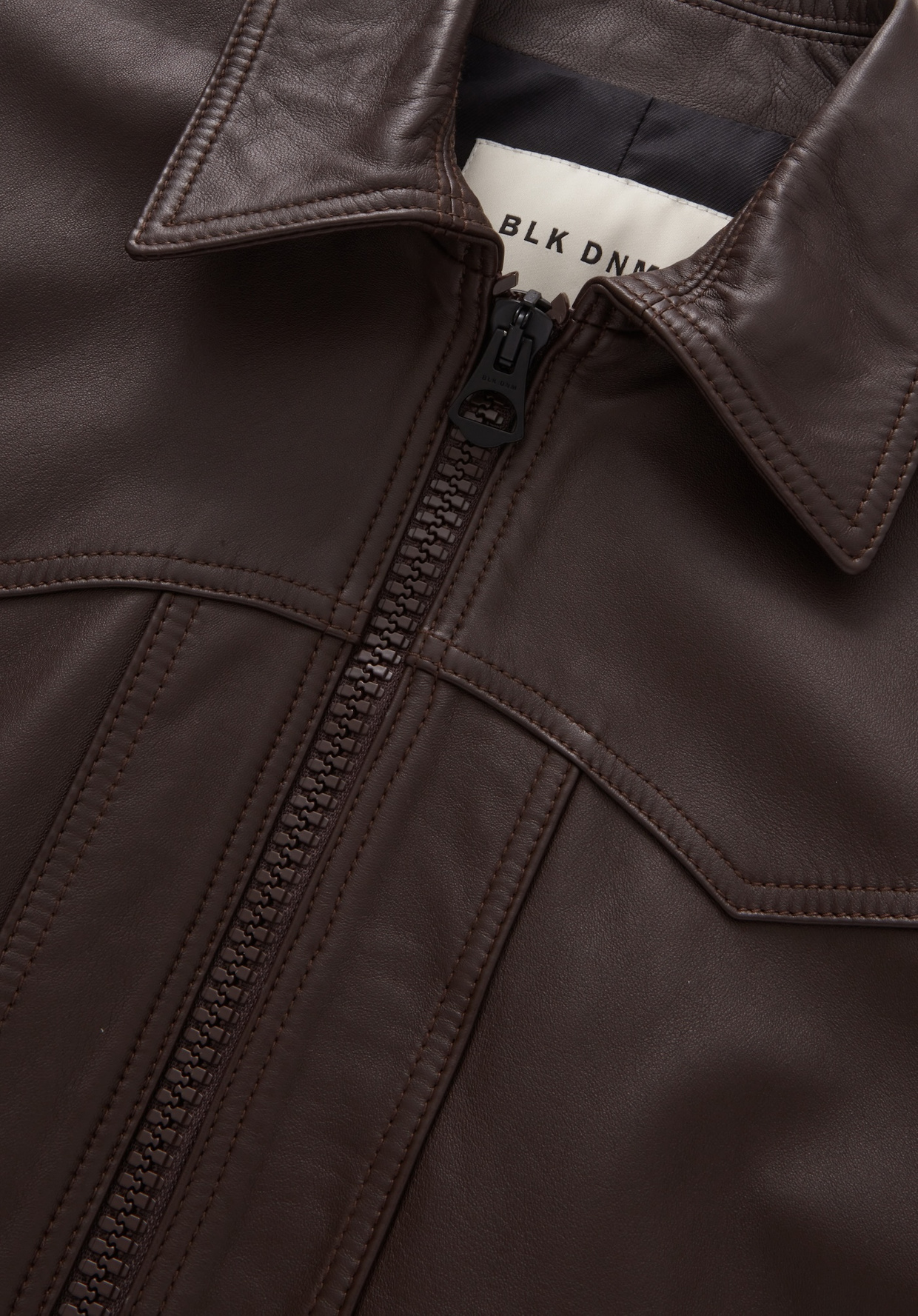 LEATHER JACKET 77 DARK BROWN