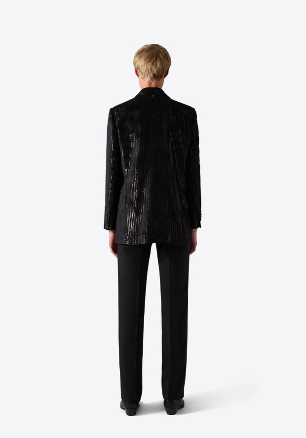 BLK DNM BLAZER 73 BLACK STRIPE SEQUINS - BLACK STRIPE PAILLETTES