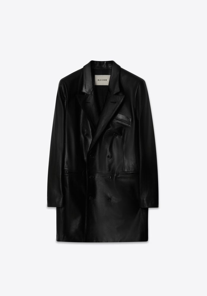 ★Matin Kim★LEATHER SINGLE BLAZER IN BLACK★大人気★ LEATHER SINGLE BLAZER IN BLACK – Matin Kim