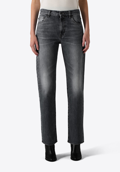 【YOURNUS】Washed Black Vintage Wide Denim Washed Black Wide Leg Jeans - Loose Fit Retro Denim for Men