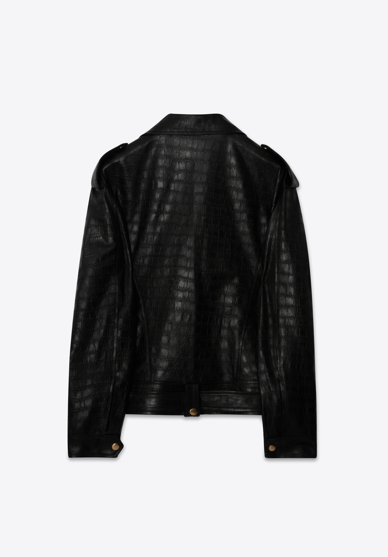 LEATHER JACKET 88 BLACK CROCO
