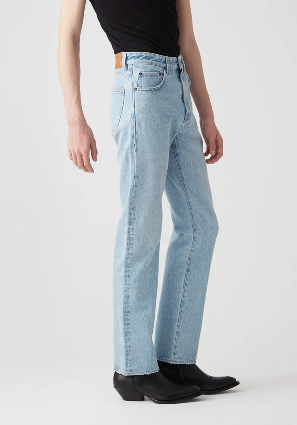【未使用品】DURBAN PRIM Slim Fit ブラック無地 94A6 ハイカットソフトジップスニーカー （ブラック×ブラック