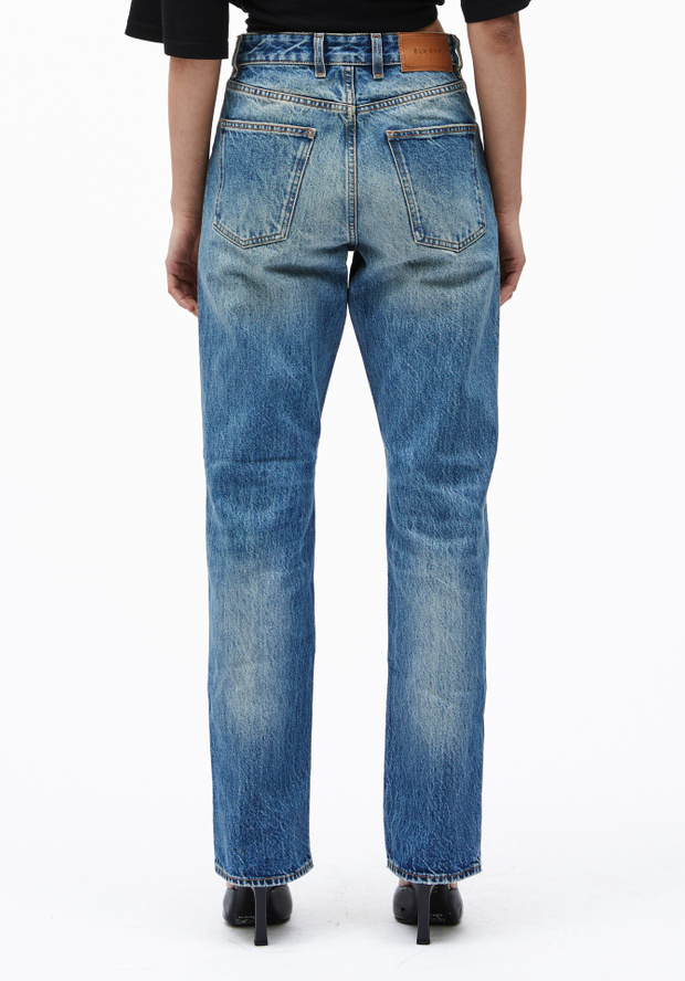 新品 New York High-Waisted Jeans 24 blue Mavi Women's New York High Rise Straight Leg Jeans, Dark