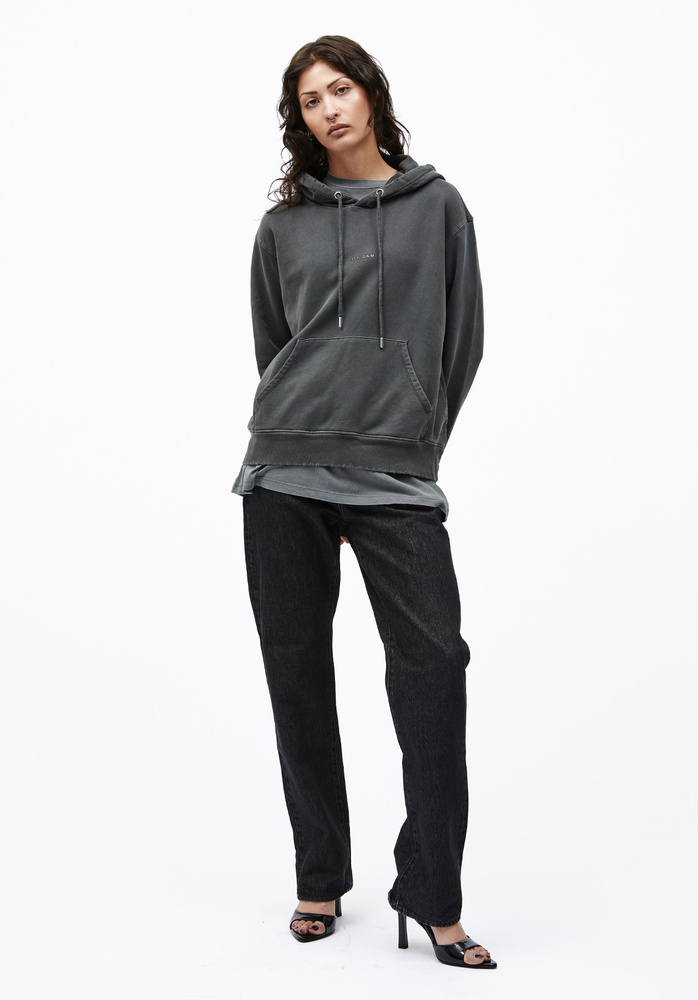 Grey Hoodie Black Pants And Grey Sweater SWEATER HOODIE 02 WASHED