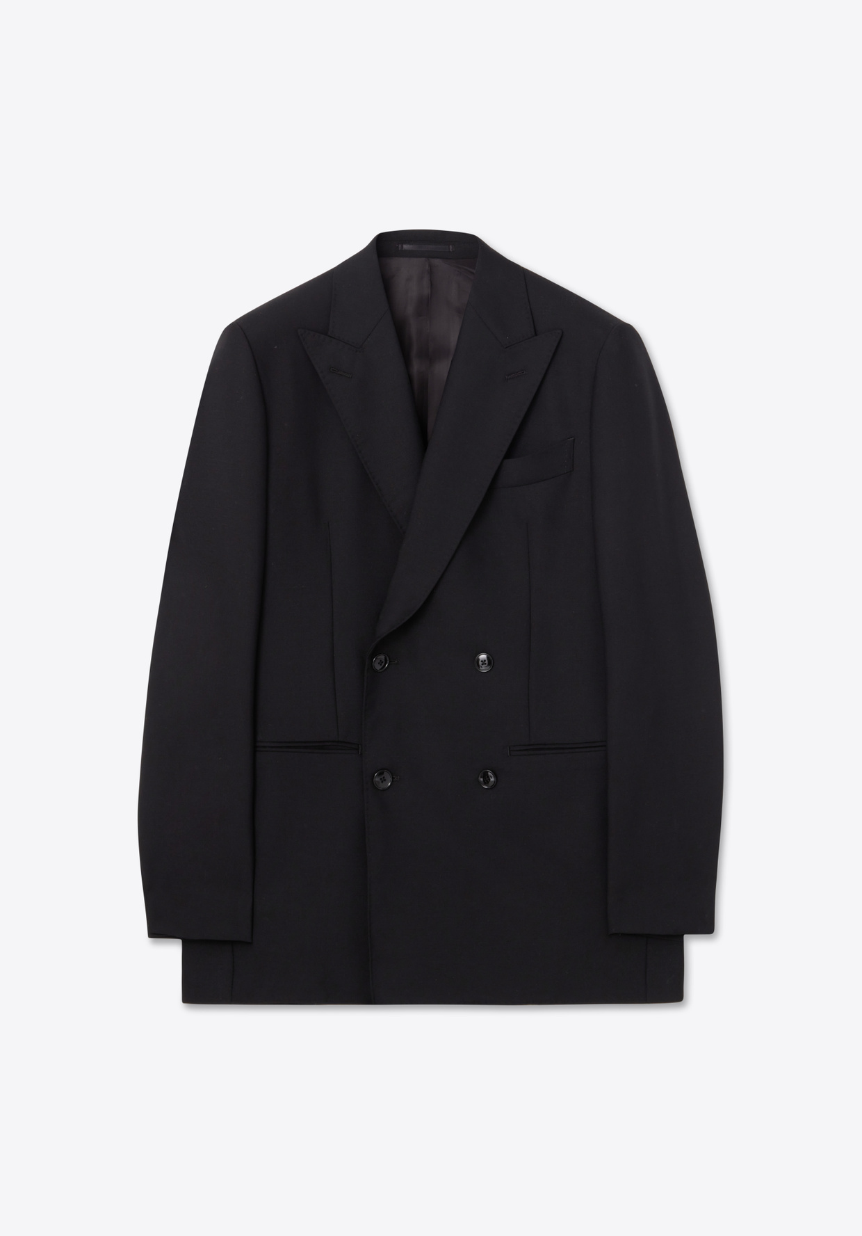 【定番】WOOL 2BUTTON JACKET / BLACK SET UP Simple Project - Darted Wool Jacket - Black – Xhibition