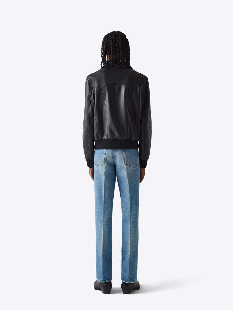 美品 ボナジョルナータ レザージャケット 本革 牛革 裏地 ブラック 黒 M LEATHER BLAZER 88 BLACK