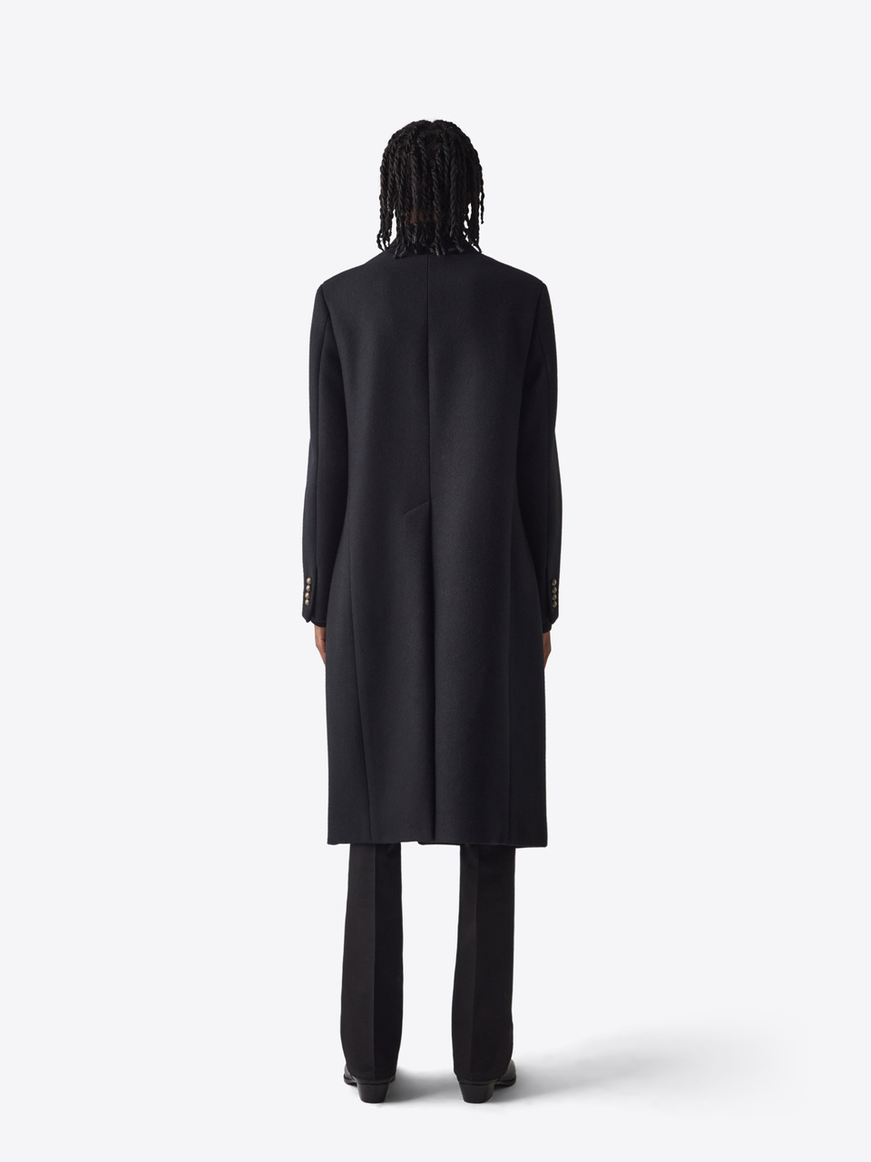 UN / ユーエヌ　DOUBLE COAT サイズM ブラック　is-ness Womens Nordstrom Sashimi Black Coat Jacket Sz M GUC Double