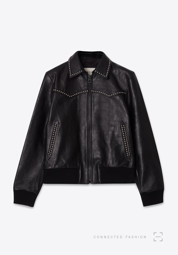 【極美品】リーバイス limited leather jacket 　黒　M Black leather biker jacket | The Kooples US