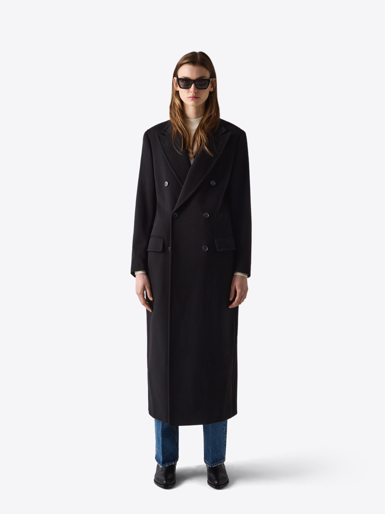 コート CO Black Wool Coat STUDIO TOMBOY Wool Coat | Black | FARFETCH