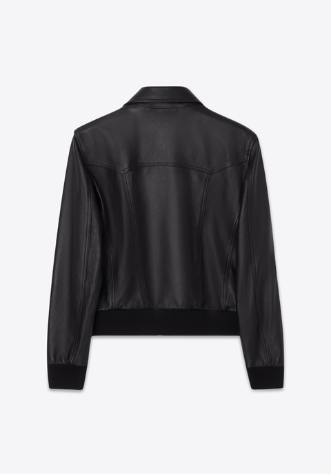 ESCADA ブラック レザージャケット 新品タグ付き Escada-Leather-Fitted-Studded-
