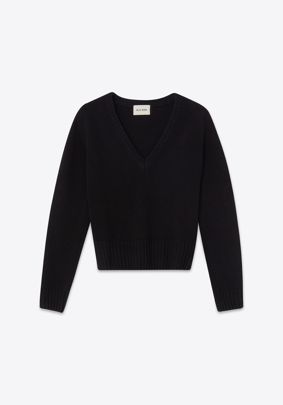 韓国newera■[Black Label] Cashmere Collar Sweater ■送料込 Khaite - Sam Black Cashmere V-Neck Sweater | Mitchell Stores