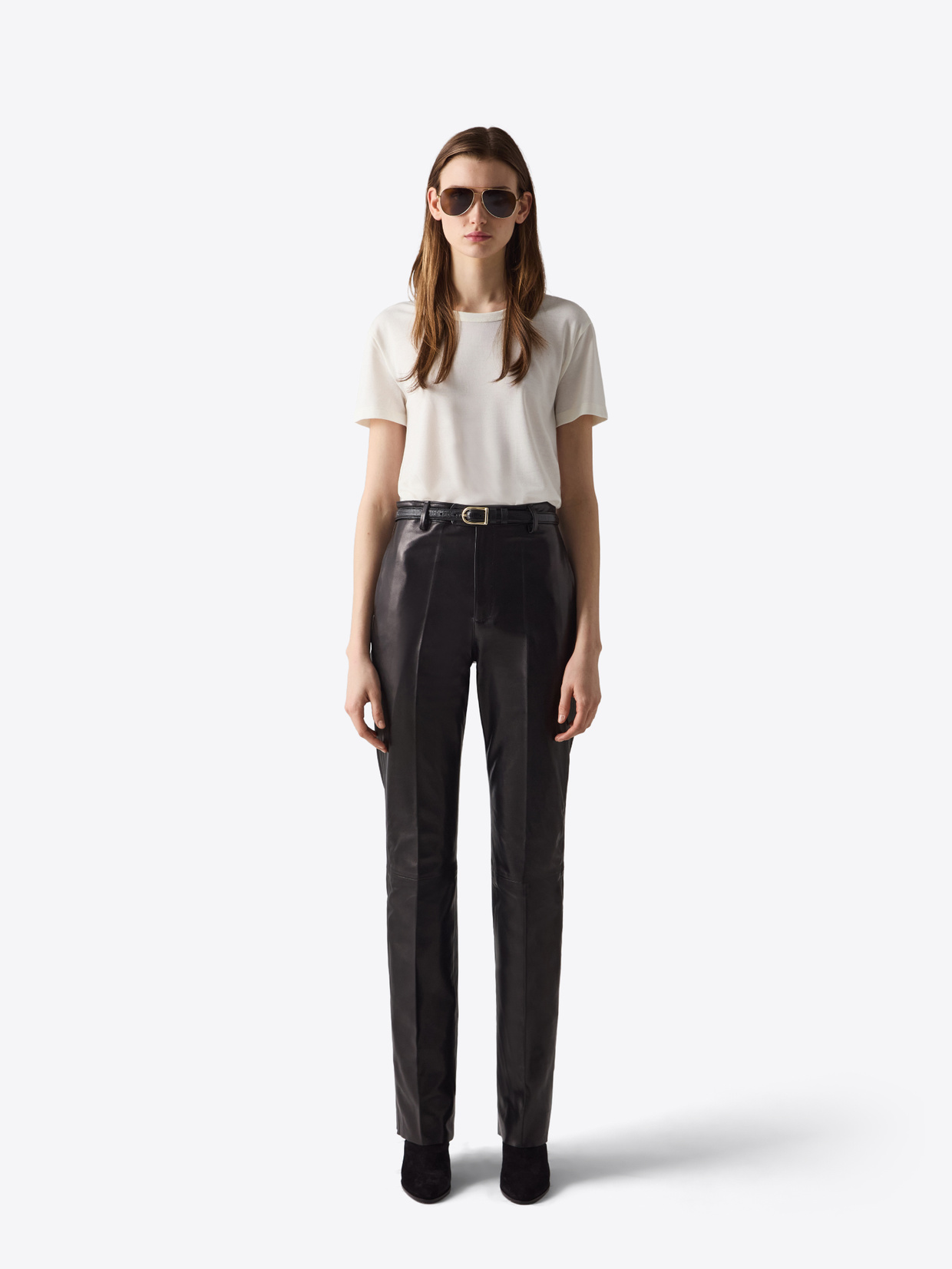 【送料&関税込】MSGM Black Leather-like Pants Faux leather trousers - MSGM - Giordano Boutique