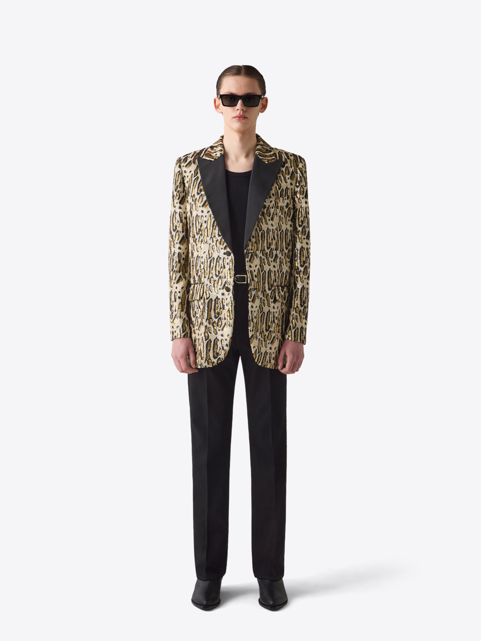 LINEN LEOPARD JACKET CLANE 正規品 今期 CLANE - リネン レオパード ジャケット ベージュ - LINEN