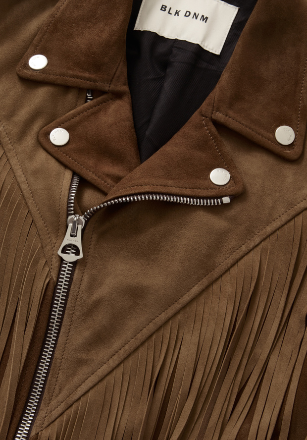 BLK DNM LEATHER JACKET 69 BROWN - BROWN