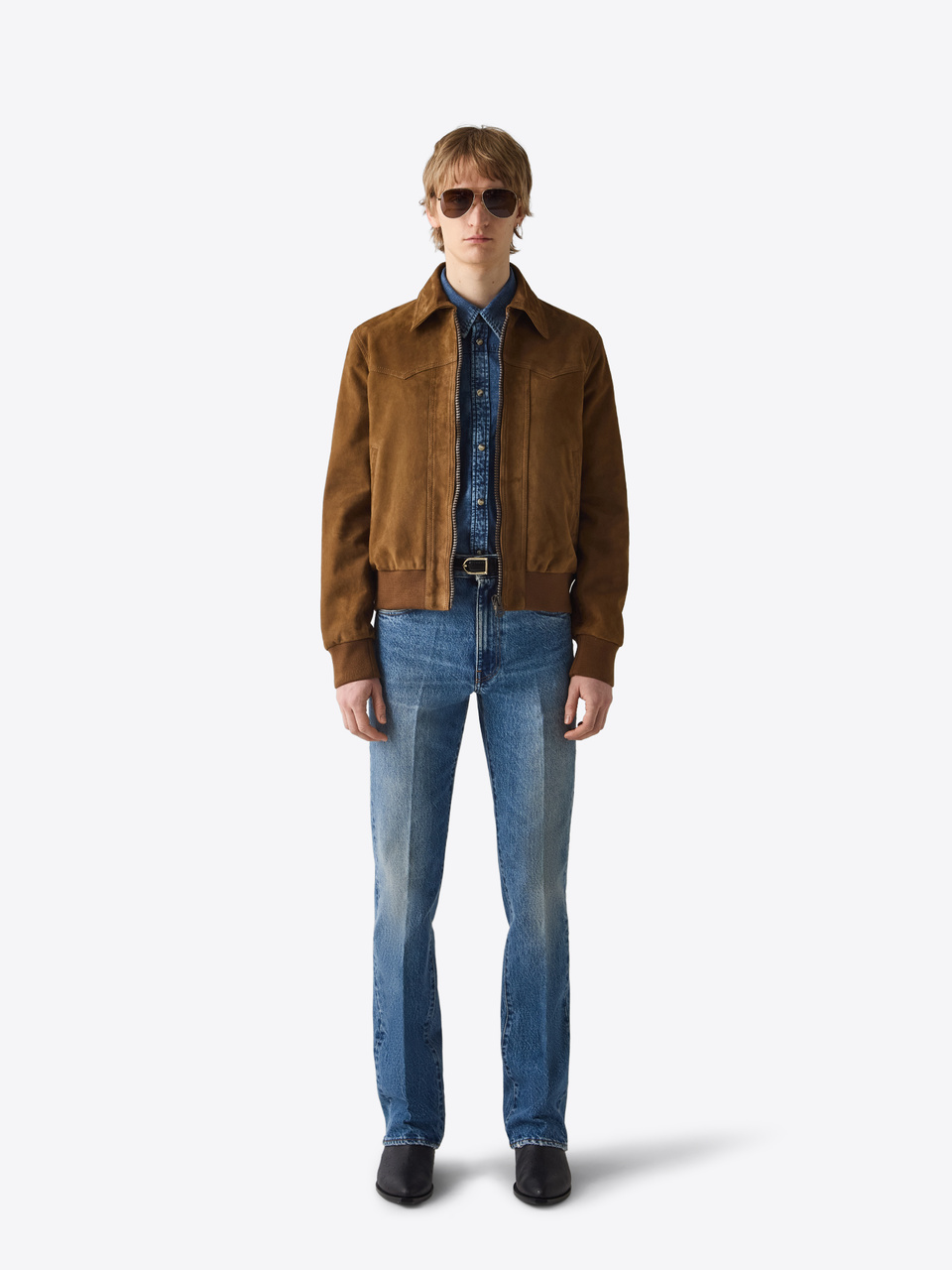 【DISCERNMENT】IL Cut Suede Jacket DISCERNMENT】Router Suede Biker Jacket