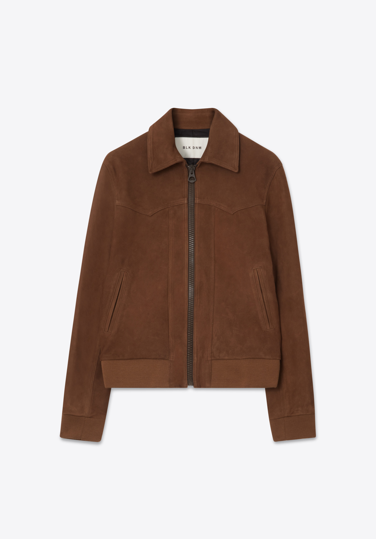 【DISCERNMENT】Zest Suede MA-1 Jacket LEATHER JACKET 77 BROWN