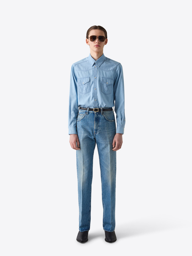 BLK DNM SHIRT 15 PALE BLUE - PALE BLUE