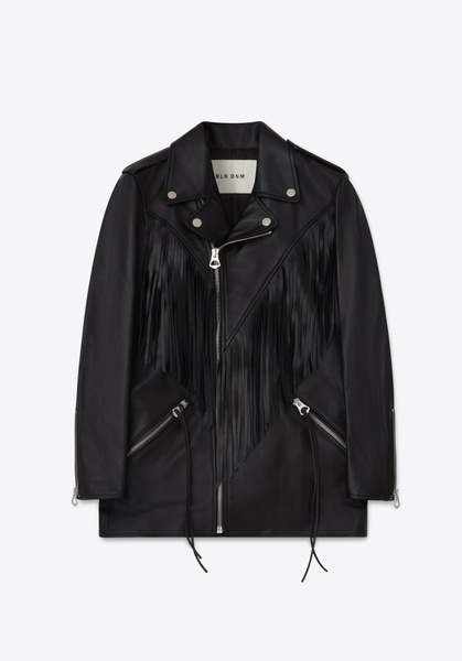 Brunt Letter レッテル　ブラック JKT L STUDS & FRINGE
