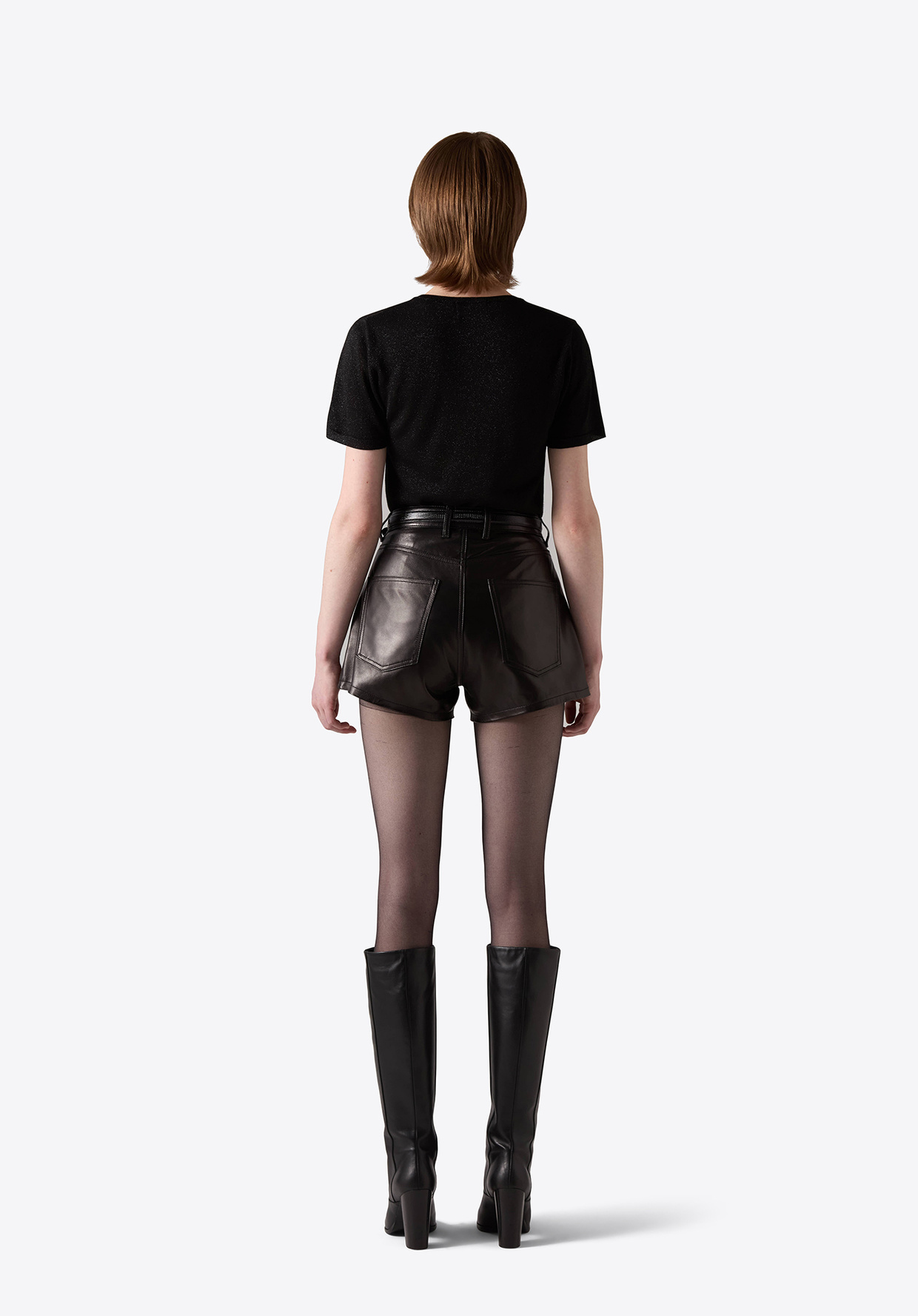 パンツ BOHEMSEO EMBO LEATHER SHORTS, BLACK 61wS55ufp3L._UY1000_.jpg