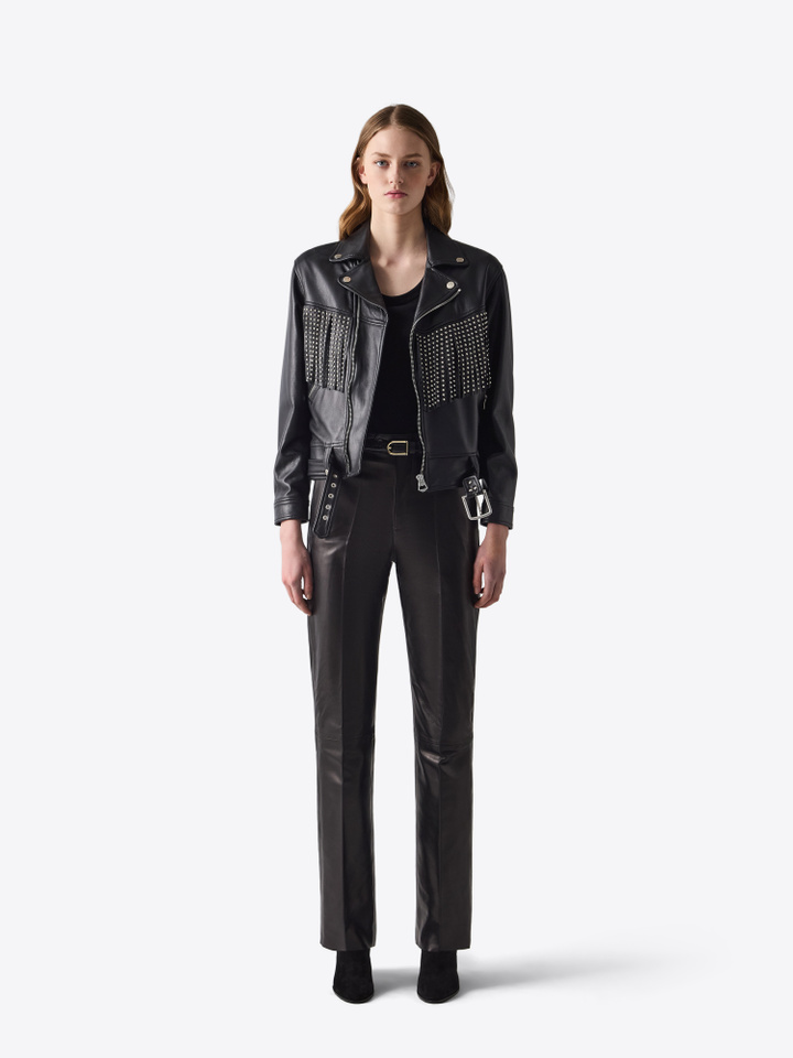 ジャケット・アウター HYPE-03 High neck leather like jacket 953_1cd617633f-