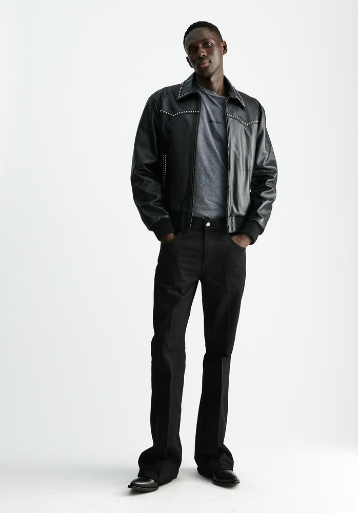 【nmtc+】　line leather jacket ブラック 957_15f2114980-leather-jacket-
